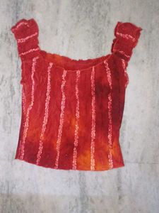 Red Blingy Tank Top