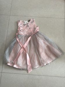 Pink & Grey Girls Dress