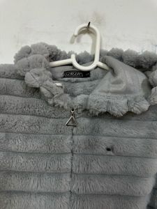 Fuzzy Grey Hoodie