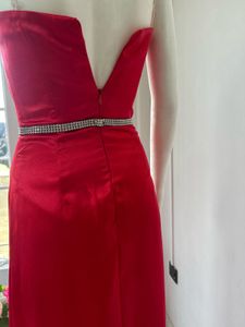 Red Satin Gown