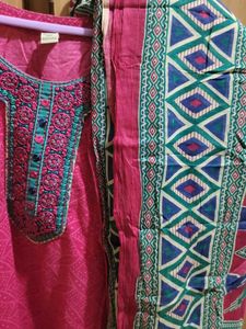 Pink Printed Kurta Set