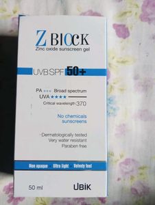 Z Block Zinc Oxide Sunscreen Gel