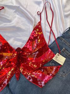 Butterfly sequined  new top 🌸