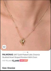 PALMONAS 18 K Heart Necklace