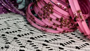 Pink Glass Bangles Combo