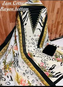 Pink Floral Dress Material