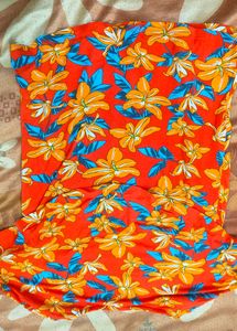 Orange Floral Top