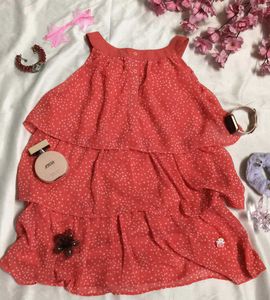 Cute Red Tiered Dress