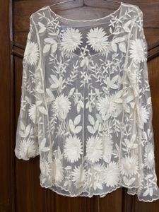 Net Embroidered Top