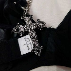 Hot Gothic Black Leather Bra