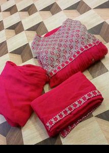 Elegant Pink Embroidered Anarkali Suit