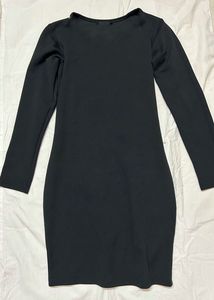 Black Long Sleeve Mini Dress