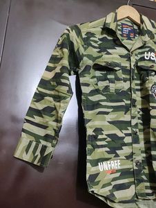 Olive Color Shirt For 4- 5 Year Boy, Chest 28