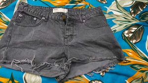 Grey Denim Shorts