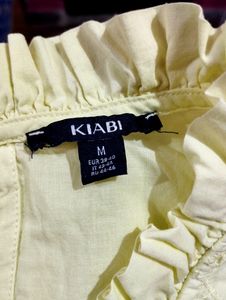 Pretty Yellow Shiffi Embroidery Top