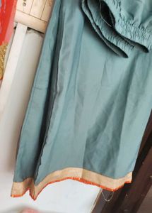 DESIGNER SUIT WITH SLIP &amp; GHOTA LACE DUPATTA 😇