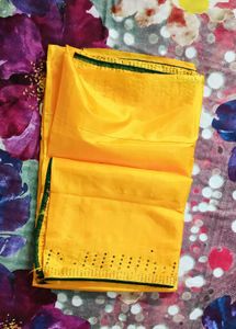 Yellow Embellished Saree