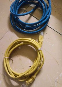 Ethernet Cables - Blue & Yellow LAN CABLE