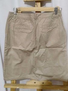 Beige Denim Skirt