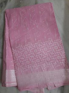 Exclusive Pure Cotton Pink Saree