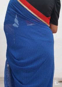 Blue &amp; Red Saree