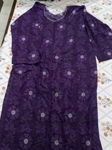 3pc Cotton Suit Purple