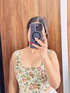 Floral Corset Crop Top