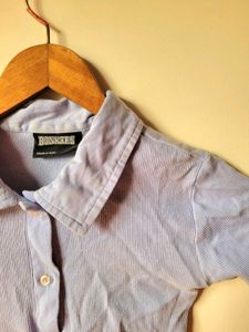 Bonkers Corner Ribbed Cropped Polo Top (XS)
