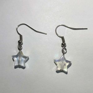 Handmade Clear Star Earrings