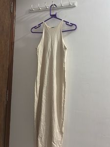 Elegant Cream Midi Dress