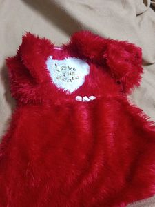 Cute Red Plush Dress