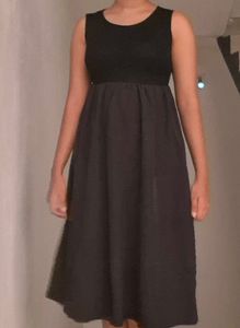 Black Sleeveless Casual Dress