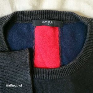 Gucci Genuine🔥💯 Three Stripes BEE Knit Tee Sweat