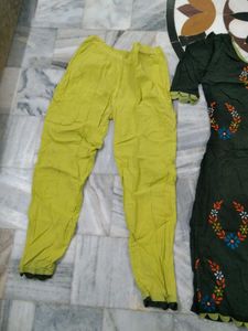 Embroidered Kurti with Pants Set