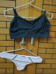 Combo Of P Four Imported Fabric Bra N Anty