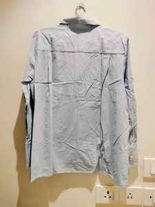 M&amp;S Light Blue Striped Shirt Fixed Price