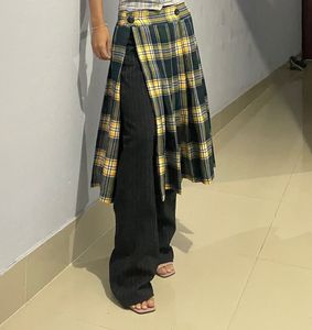 Plaid Wrap Skirt
