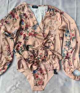 Floral Print Bodysuit Top
