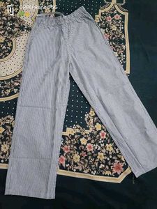 Striped Wide-Leg Baggy Pants.