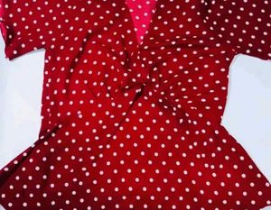 Red Polka Dot Top