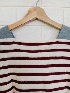 Red &amp; White Casual Tops
