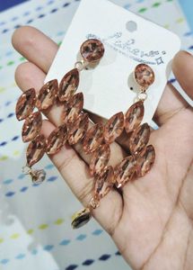 Peach Stone Earring