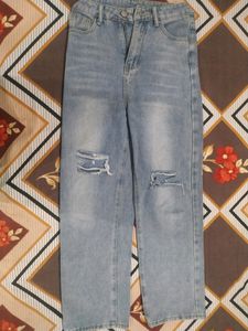 Women Urbanic Ribbed Straight Leg Jeans