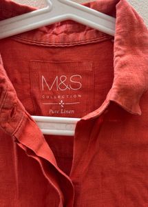 Marks And Spencer Pure Linen Cotton Shirt
