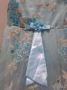 Cute Blue Floral Dress 4 To 5 Years