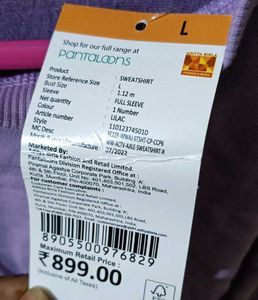 Lilac Pullover Sweatshirt