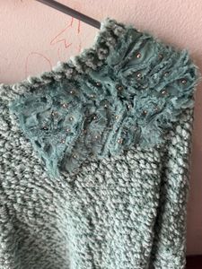 Embellished Knit Sweater