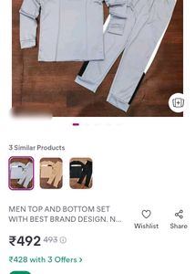 MEN TOP AND BOTTOM SET WITH BEST BRAND DESIGN..