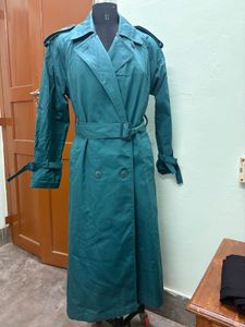 Luxury Teal Trench Coat