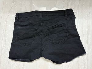 Black Denim Shorts